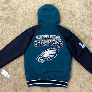 PHILADELPHIA EAGLES SUPER BOWL LII Hooded CHAMP JACKET S M L XL 2X